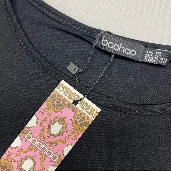 NWT Boohoo Open Back Long Sleeve Top - Picture 6 of 8